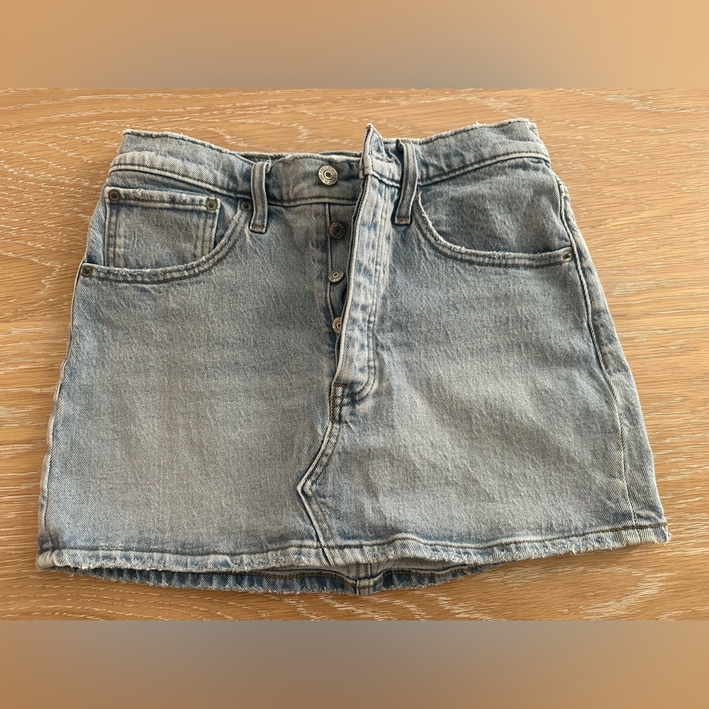 Abercrombie & Fitch Light Blue Denim Mini Skirt